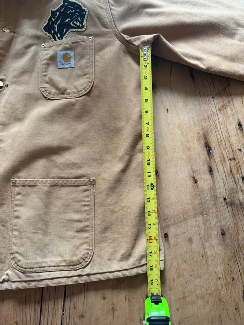Carhartt Tan Blanket Lined Canvas Jacket with Hood - Picture 12 of 14